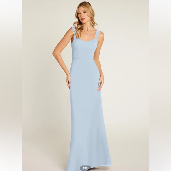 Azazie Denice Dress in Mist Size 4 - Picture 1 of 4